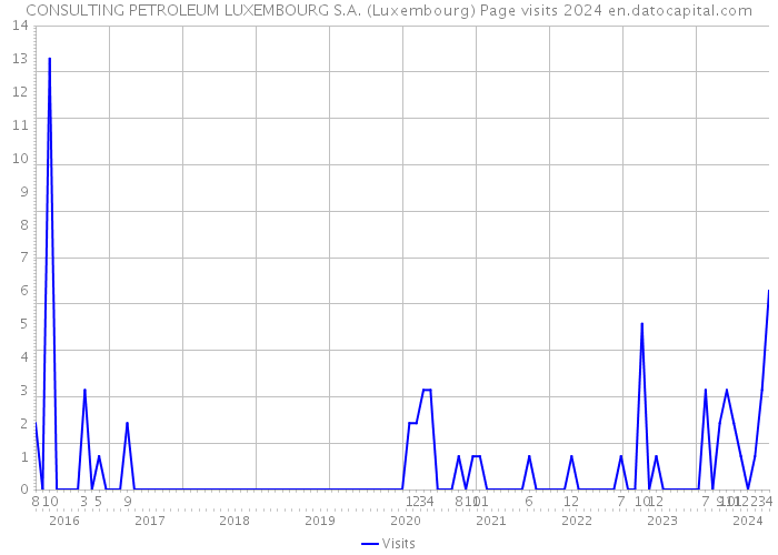 CONSULTING PETROLEUM LUXEMBOURG S.A. (Luxembourg) Page visits 2024 