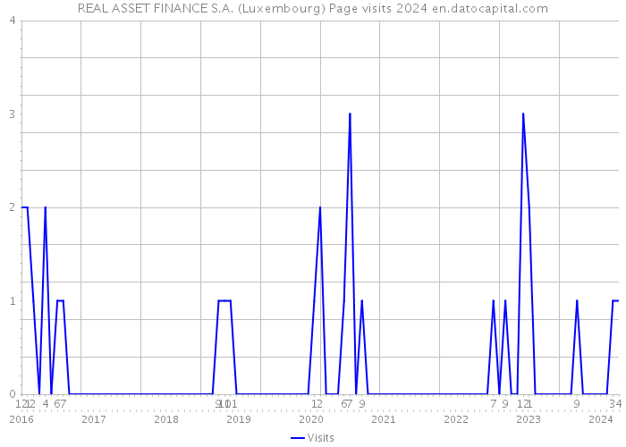 REAL ASSET FINANCE S.A. (Luxembourg) Page visits 2024 