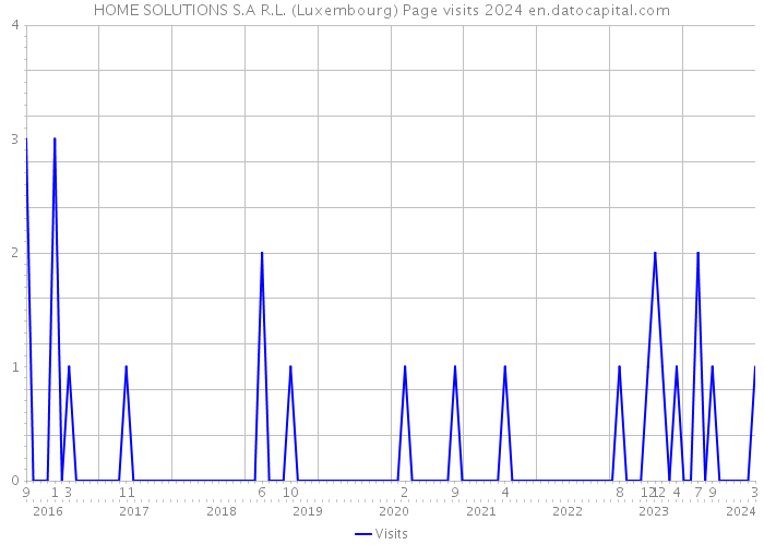 HOME SOLUTIONS S.A R.L. (Luxembourg) Page visits 2024 