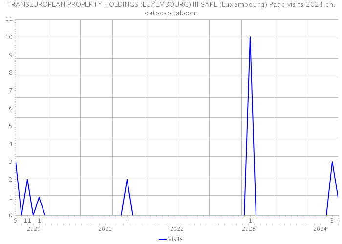 TRANSEUROPEAN PROPERTY HOLDINGS (LUXEMBOURG) III SARL (Luxembourg) Page visits 2024 