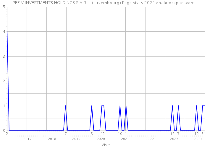 PEF V INVESTMENTS HOLDINGS S.A R.L. (Luxembourg) Page visits 2024 