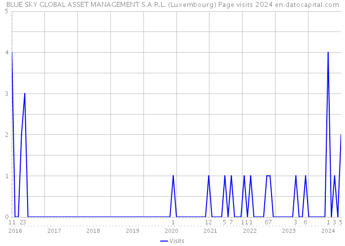 BLUE SKY GLOBAL ASSET MANAGEMENT S.A R.L. (Luxembourg) Page visits 2024 