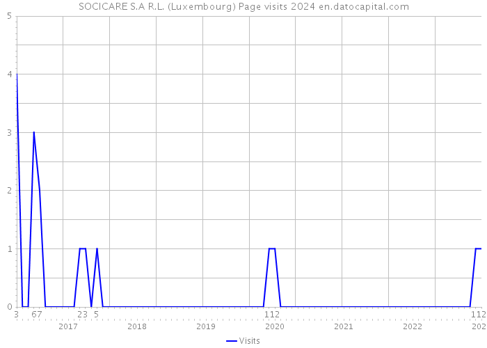 SOCICARE S.A R.L. (Luxembourg) Page visits 2024 