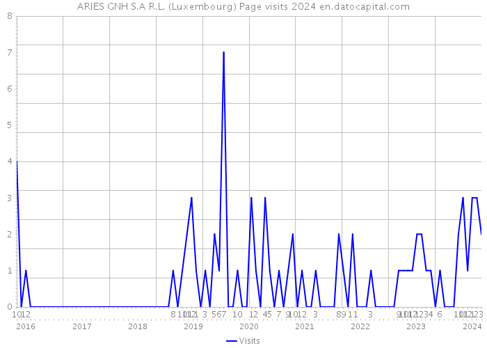 ARIES GNH S.A R.L. (Luxembourg) Page visits 2024 