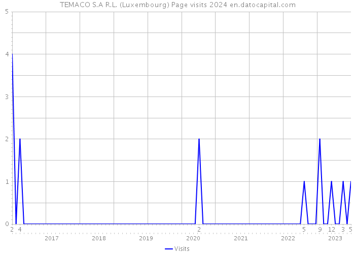 TEMACO S.A R.L. (Luxembourg) Page visits 2024 