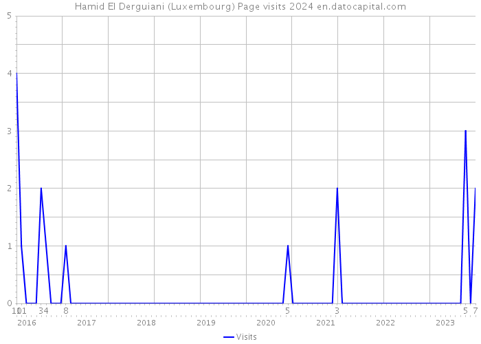 Hamid El Derguiani (Luxembourg) Page visits 2024 
