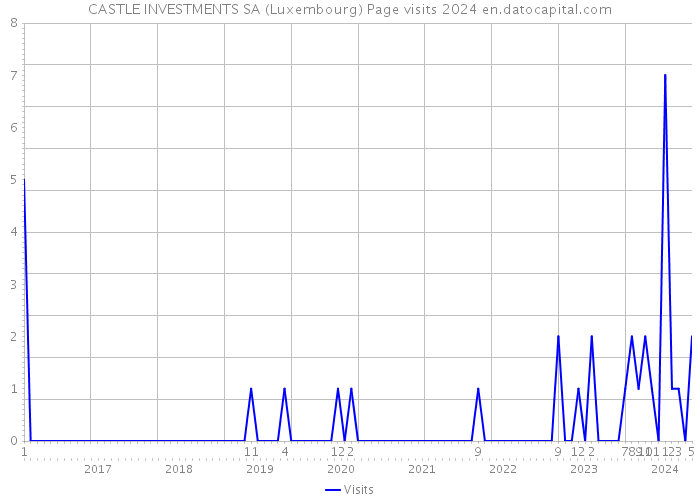 CASTLE INVESTMENTS SA (Luxembourg) Page visits 2024 
