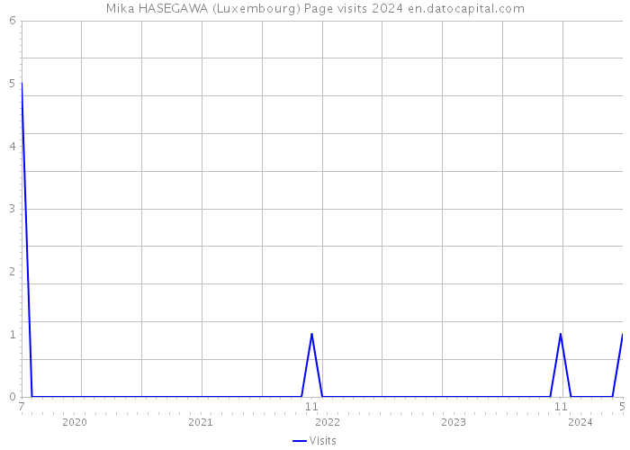 Mika HASEGAWA (Luxembourg) Page visits 2024 