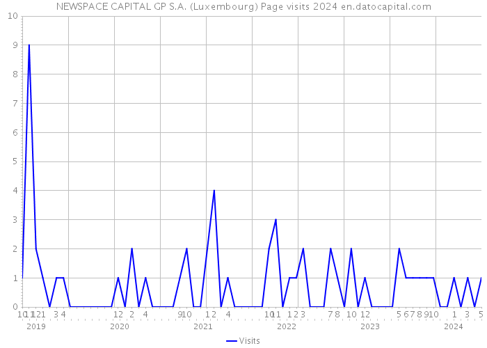 NEWSPACE CAPITAL GP S.A. (Luxembourg) Page visits 2024 