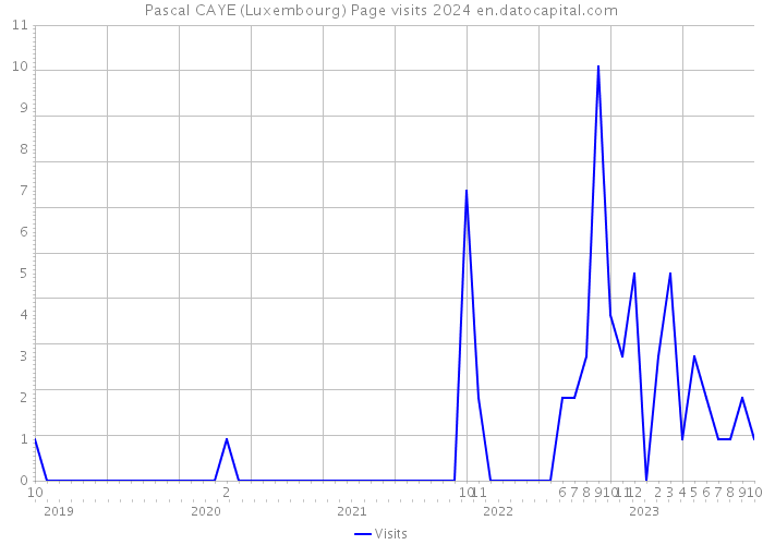 Pascal CAYE (Luxembourg) Page visits 2024 