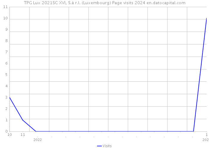 TPG Lux 2021SC XVI, S.à r.l. (Luxembourg) Page visits 2024 