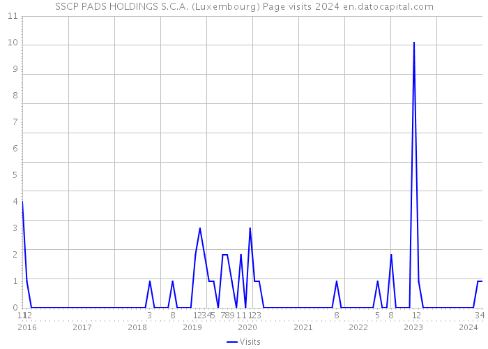 SSCP PADS HOLDINGS S.C.A. (Luxembourg) Page visits 2024 