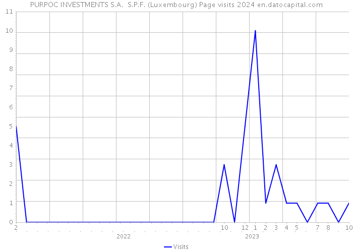 PURPOC INVESTMENTS S.A. S.P.F. (Luxembourg) Page visits 2024 