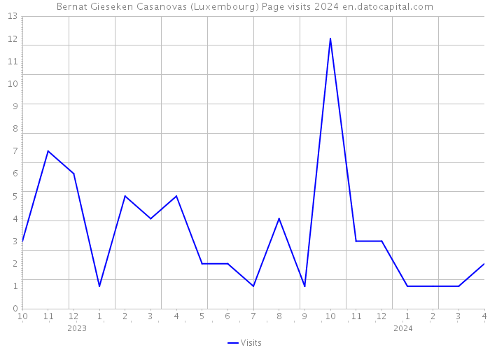 Bernat Gieseken Casanovas (Luxembourg) Page visits 2024 