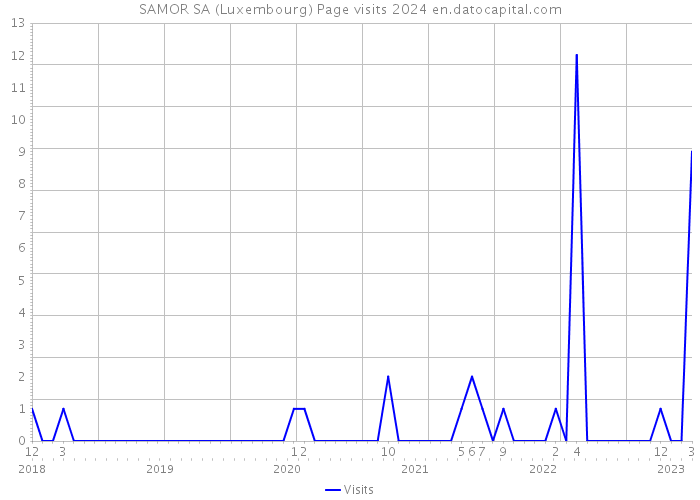SAMOR SA (Luxembourg) Page visits 2024 