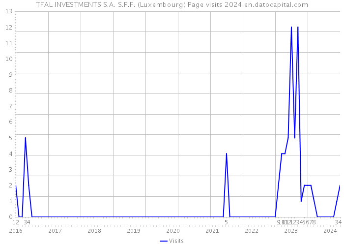 TFAL INVESTMENTS S.A. S.P.F. (Luxembourg) Page visits 2024 