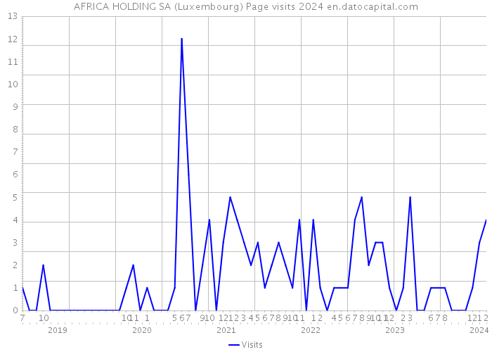 AFRICA HOLDING SA (Luxembourg) Page visits 2024 