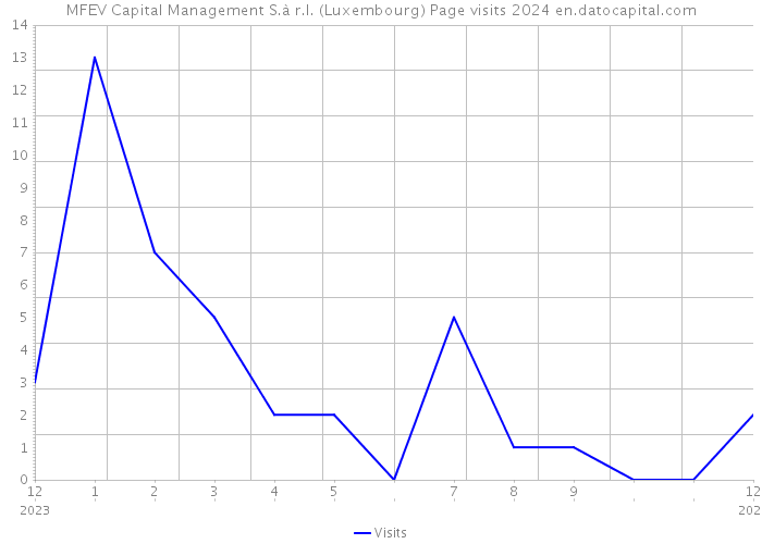 MFEV Capital Management S.à r.l. (Luxembourg) Page visits 2024 