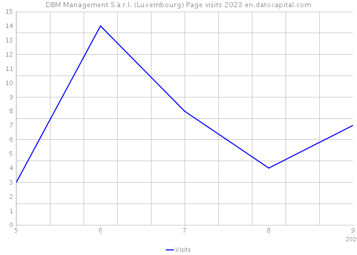DBM Management S.à r.l. (Luxembourg) Page visits 2023 