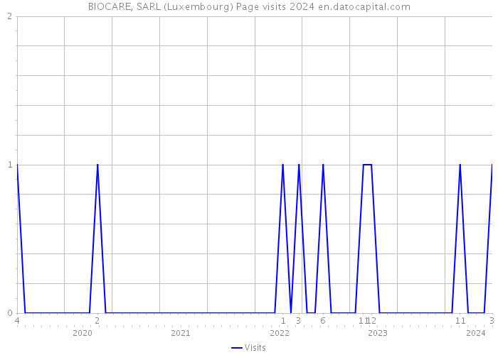 BIOCARE, SARL (Luxembourg) Page visits 2024 
