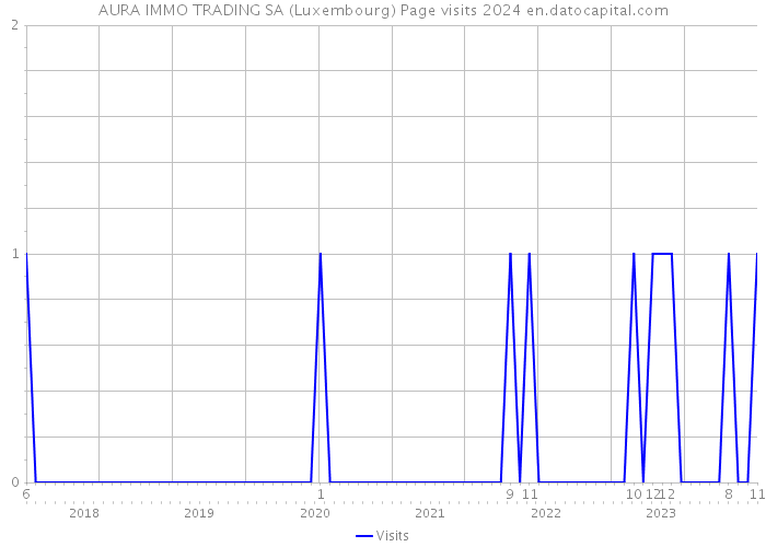 AURA IMMO TRADING SA (Luxembourg) Page visits 2024 