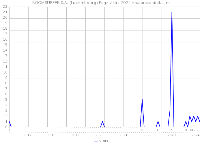 ROOMSURFER S.A. (Luxembourg) Page visits 2024 