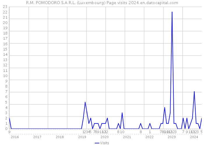 R.M. POMODORO S.A R.L. (Luxembourg) Page visits 2024 