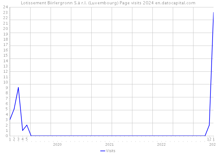 Lotissement Biirlergronn S.à r.l. (Luxembourg) Page visits 2024 