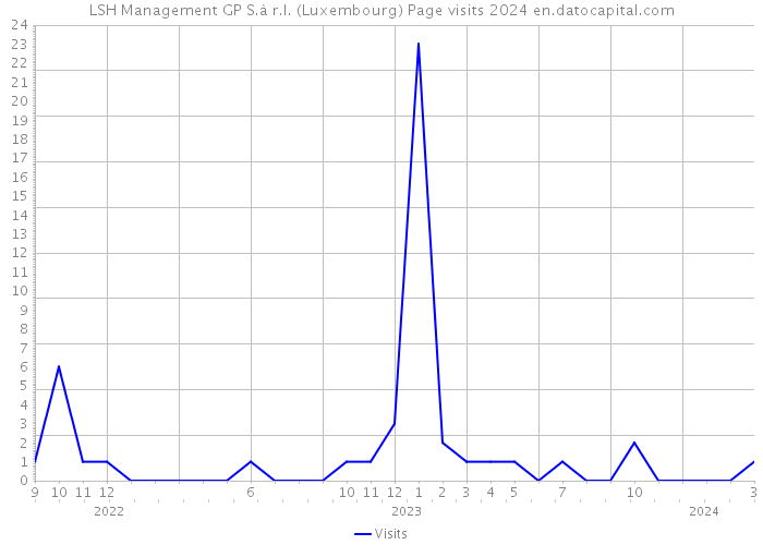 LSH Management GP S.à r.l. (Luxembourg) Page visits 2024 