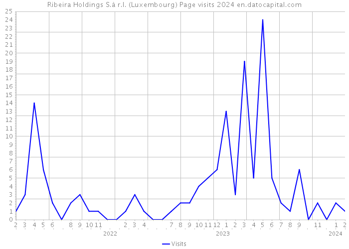 Ribeira Holdings S.à r.l. (Luxembourg) Page visits 2024 