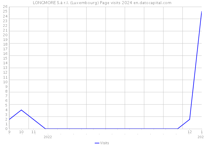LONGMORE S.à r.l. (Luxembourg) Page visits 2024 
