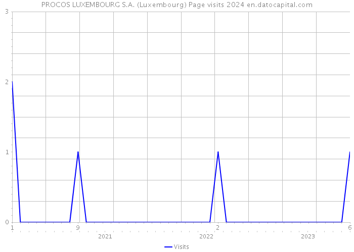 PROCOS LUXEMBOURG S.A. (Luxembourg) Page visits 2024 