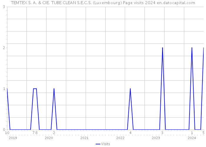 TEMTEX S. A. & CIE. TUBE CLEAN S.E.C.S. (Luxembourg) Page visits 2024 