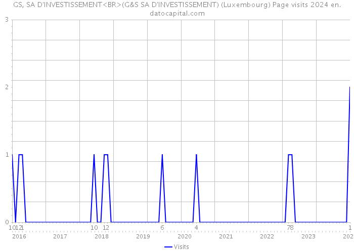 GS, SA D'INVESTISSEMENT<BR>(G&S SA D'INVESTISSEMENT) (Luxembourg) Page visits 2024 