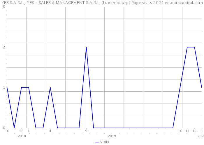 YES S.A R.L., YES - SALES & MANAGEMENT S.A R.L. (Luxembourg) Page visits 2024 