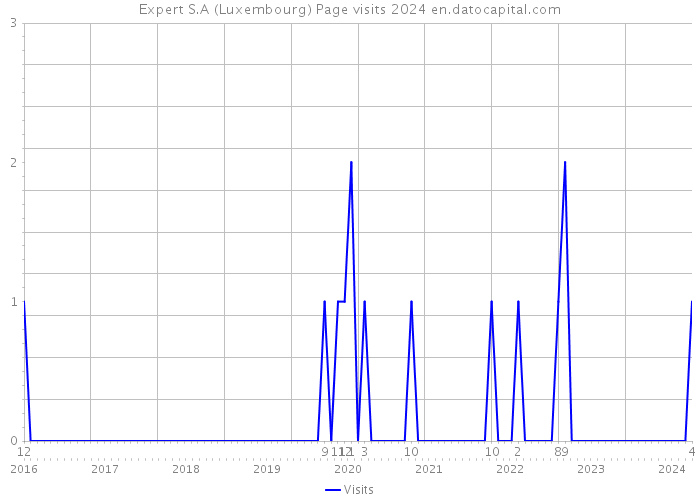 Expert S.A (Luxembourg) Page visits 2024 