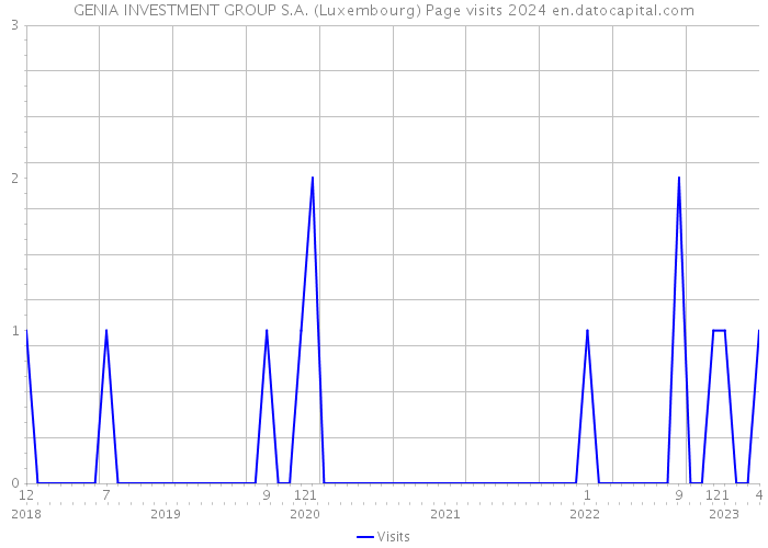 GENIA INVESTMENT GROUP S.A. (Luxembourg) Page visits 2024 
