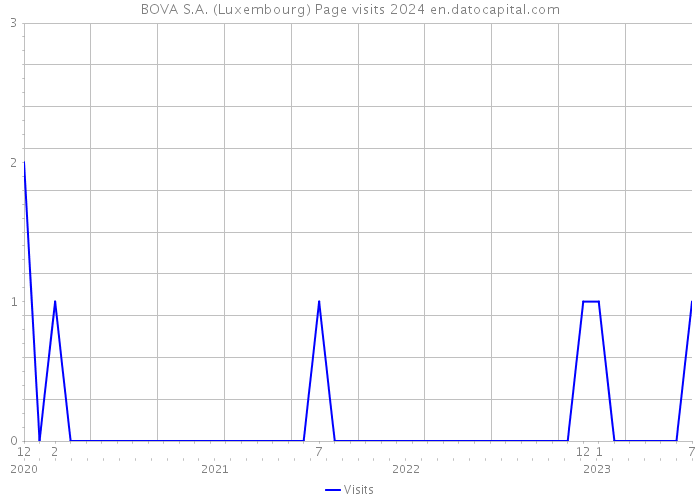 BOVA S.A. (Luxembourg) Page visits 2024 
