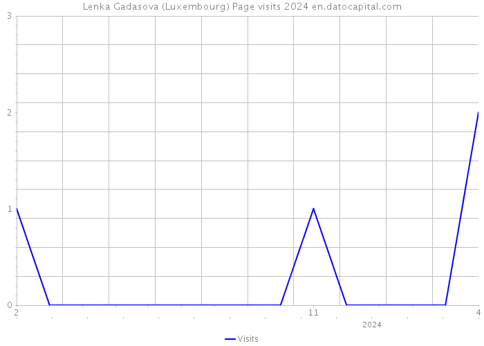 Lenka Gadasova (Luxembourg) Page visits 2024 