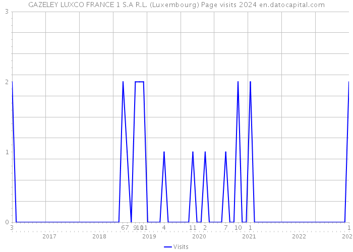 GAZELEY LUXCO FRANCE 1 S.A R.L. (Luxembourg) Page visits 2024 