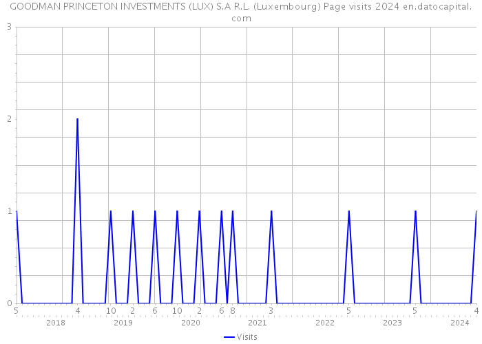 GOODMAN PRINCETON INVESTMENTS (LUX) S.A R.L. (Luxembourg) Page visits 2024 