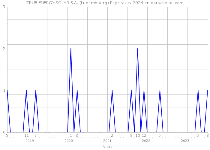 TRUE ENERGY SOLAR S.A. (Luxembourg) Page visits 2024 