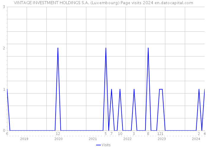 VINTAGE INVESTMENT HOLDINGS S.A. (Luxembourg) Page visits 2024 