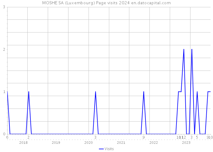 MOSHE SA (Luxembourg) Page visits 2024 