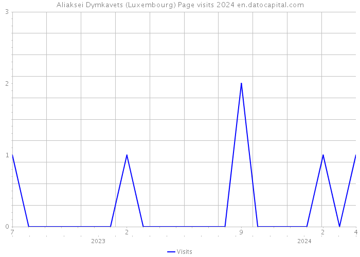 Aliaksei Dymkavets (Luxembourg) Page visits 2024 
