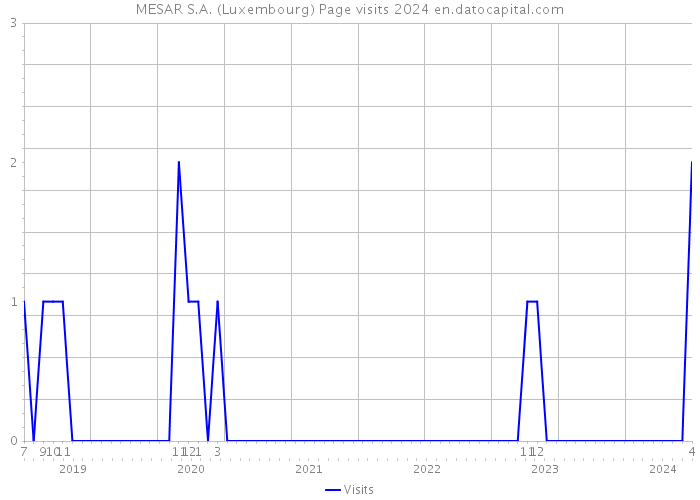 MESAR S.A. (Luxembourg) Page visits 2024 