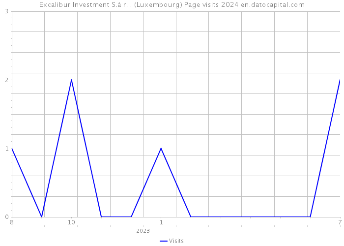 Excalibur Investment S.à r.l. (Luxembourg) Page visits 2024 