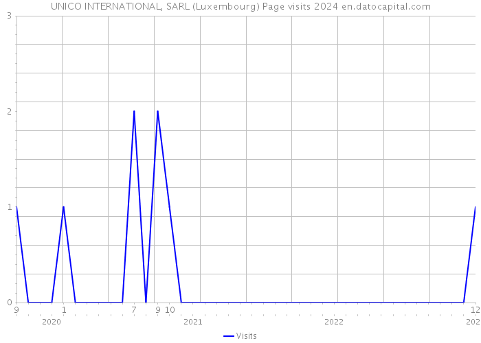 UNICO INTERNATIONAL, SARL (Luxembourg) Page visits 2024 
