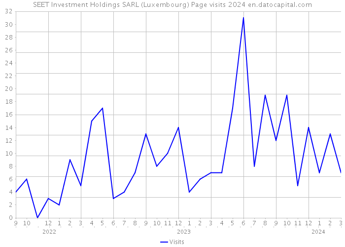 SEET Investment Holdings SARL (Luxembourg) Page visits 2024 