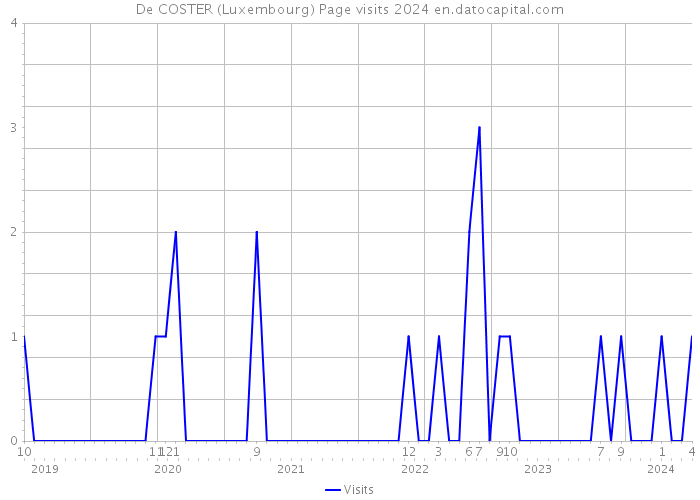 De COSTER (Luxembourg) Page visits 2024 